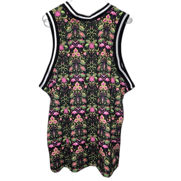 WeSC Flamingo-Go Wild Basketball Tank Top Unisex M NWT Vibrant Floral Streetwear - Picture 4 of 7